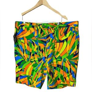 Loudmouth Golf shorts in the "Peacock A" print with a multicolor design NWT